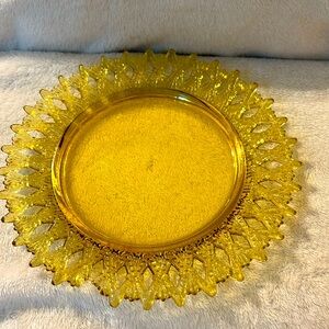 VTG Kemple Wheaton Amber Glass Plate
